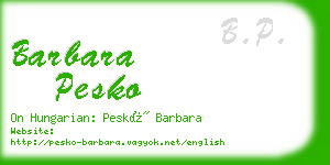 barbara pesko business card